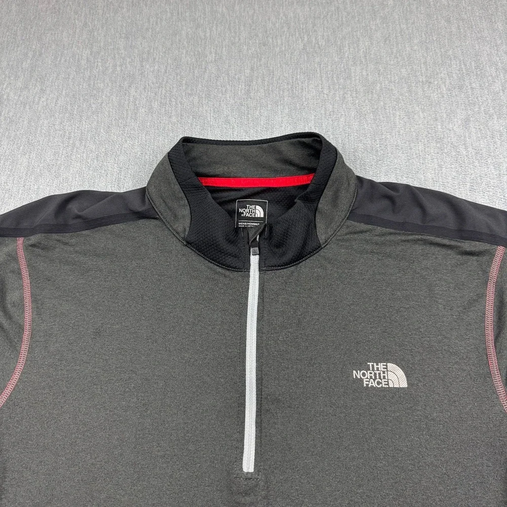 The North Face Shirt Mens XL Gray Flight VaporWick 1/4 Zip Activewear Athletic